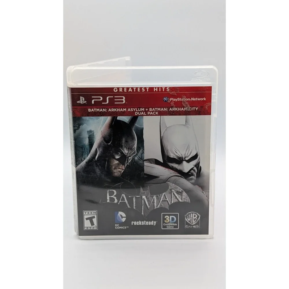 Batman Arkham Asylum & Arkham City Dual Pack (Sony Playstation 3, 2013) W/Manual
